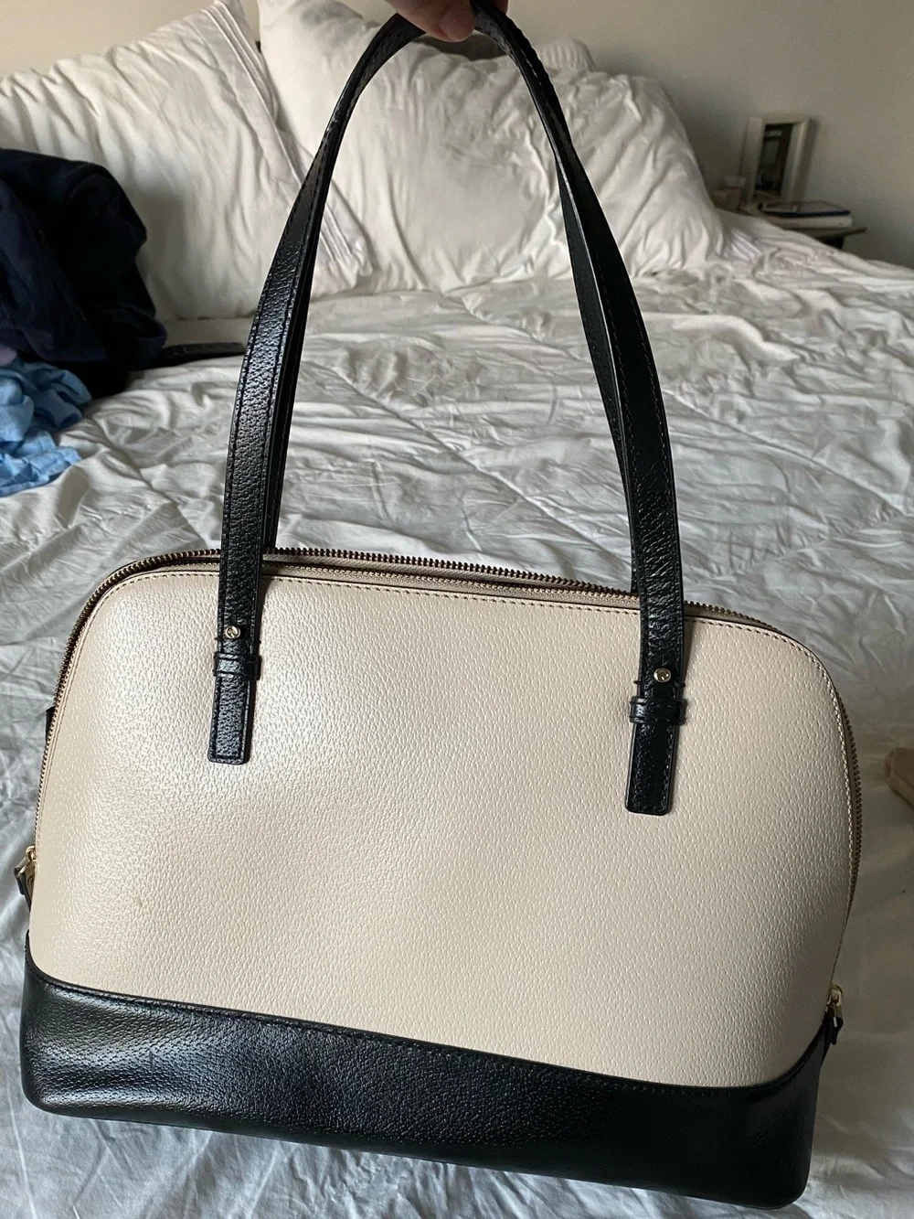 Kate spade two-tone pebble leather tote